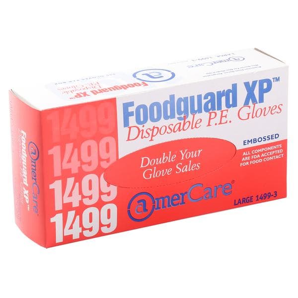 AmerCare Foodguard XP Large Embossed Powder Free Glove