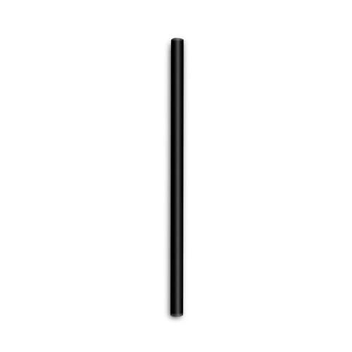 Cell-O-Core 7.75", Giant Extra Heavy Black Unwrapped Plastic Straw - Image 1