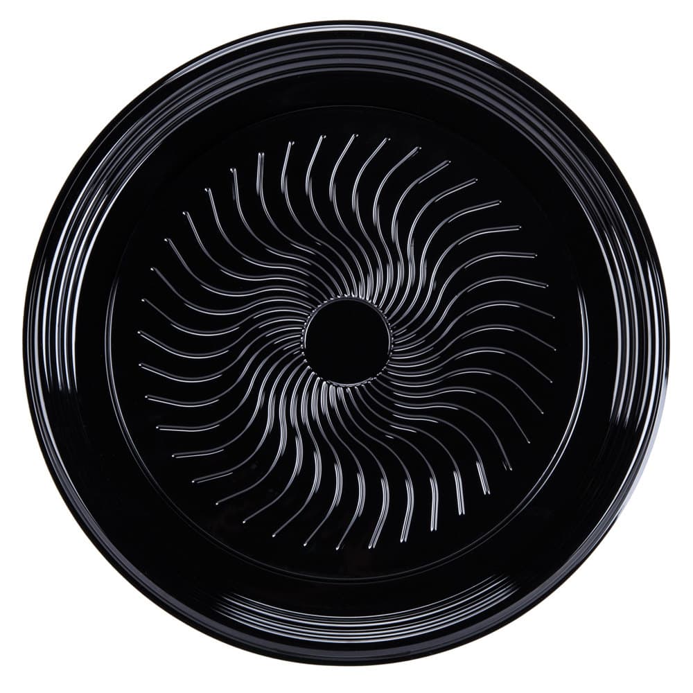 Polar Pak 16" Ebony® 2 Base Black PET Catering Tray - Image 1