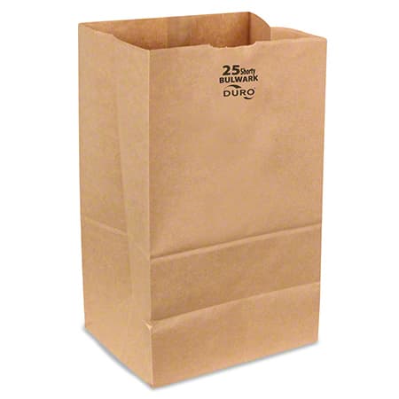 Duro Bulwark 25 lb. Shorty Extra Heavy Duty Brown Bag - Image 1