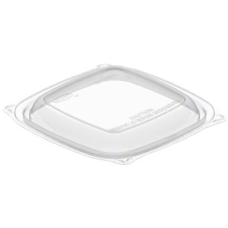 Dart C816BDL PresentaBowls Pro Clear Square Lid for 8, 12, and 16 oz. Square Plastic Bowls - Image 1
