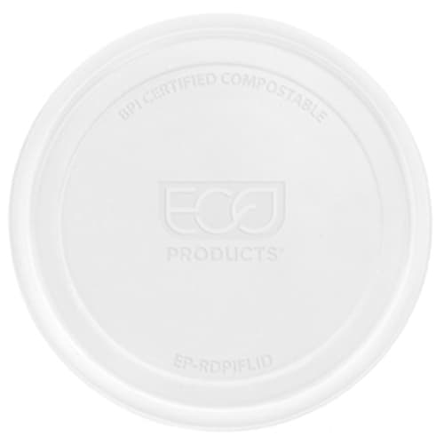 Eco-Products Compostable Clear PLA Plastic Round Deli Container Lid - Image 1
