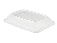 Dome PET Lid - fits 8x6" Rectangle Fiber Snack Tray - Image 1