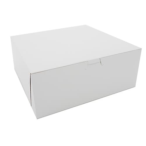 Southern Champion 10" x 10" x 4" White Non-Window Bakery Box - Image 1