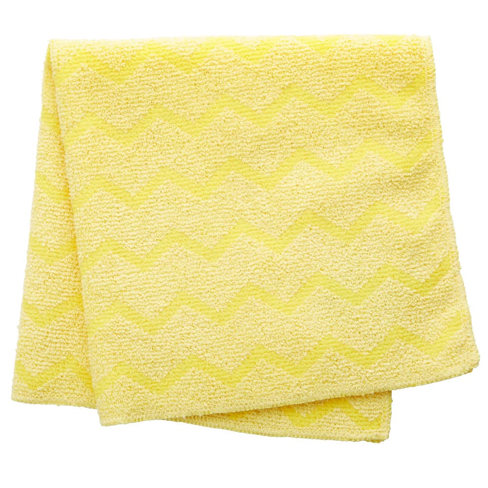 Rubbermaid FGQ61000YL00 HYGEN 16" x 16" Yellow Microfiber Cloth - Image 1