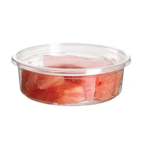 Eco-Products RDP8 8 oz. Compostable Clear PLA Plastic Round Deli Container - Image 1