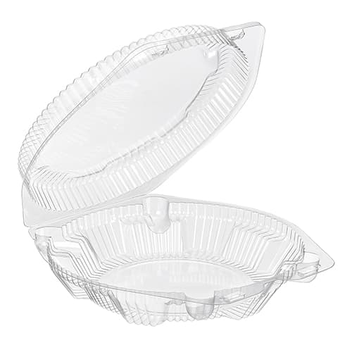 Inline Plastics 8" Hinged PET Plastic Pie Container - Image 1