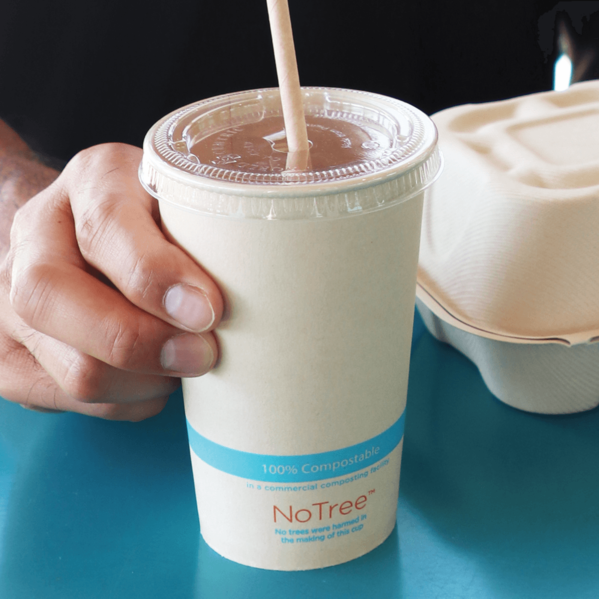Clear PLA Lid - fits 12-22 oz Paper Cold Cups