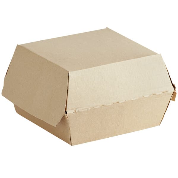 4x4" Kraft Clamshell, 1-Compartment - Image 1