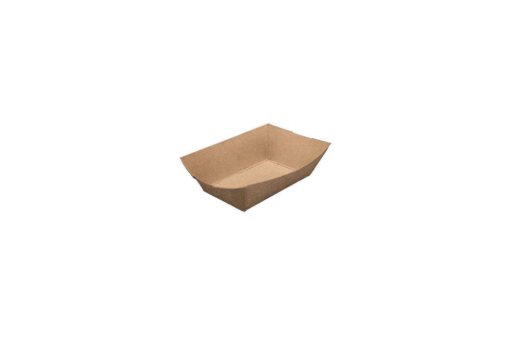 #50 Paper Food Tray, Brown Kraft - Image 1