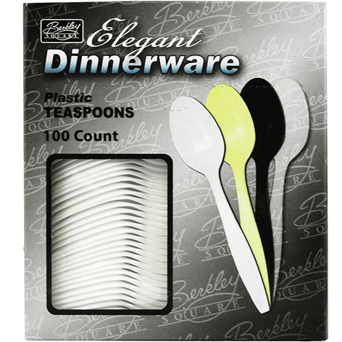 Berk Heavy Weight White Boxed Polystyrene Bulk Teaspoon - Image 1