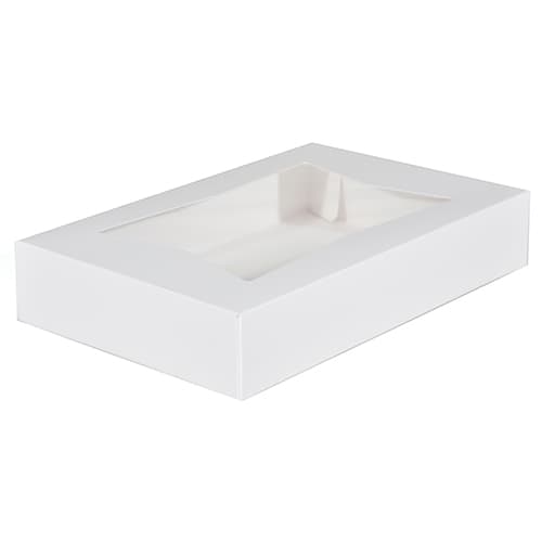 12" x 8" x 2.25" White Window Bakery Box - Image 1