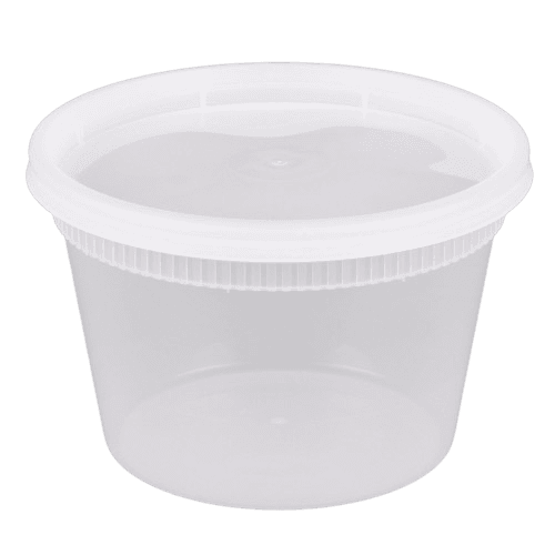 16 oz Round PP Deli Container with Lid
