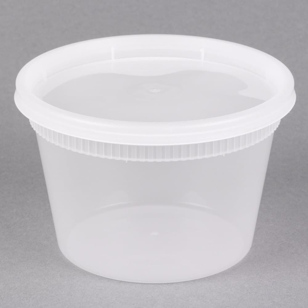 16 oz Round PP Deli Container with Lid - Image 1
