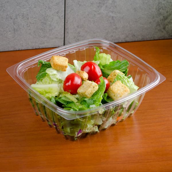 Dart ClearPac 32 oz. Clear Rectangular Plastic Container - Image 1