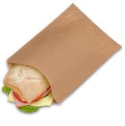 6" x 8" Grease Resistant Paper Cookie Bag, Kraft - Image 1