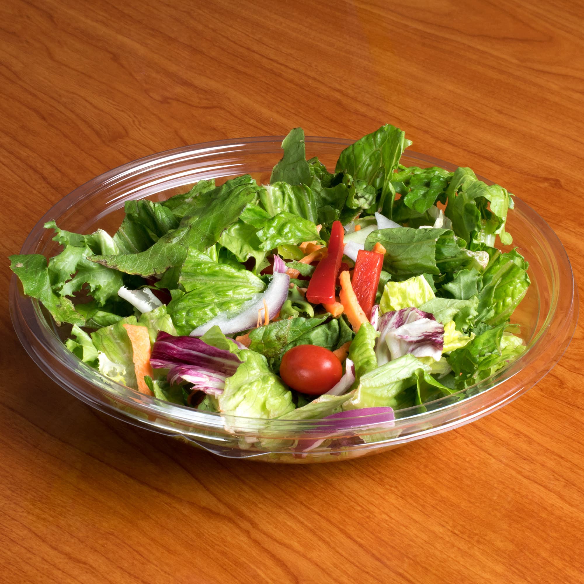 32 oz Clear Shallow Salad Bowl - Image 1