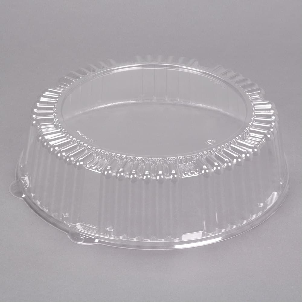 WNA Comet A12PETDM Caterline 12" Clear PET Plastic Round Dome Lid - Image 1