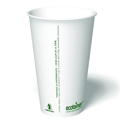 16 oz. ecotainer® Carte Blanc® Paper Hot Cup - Image 1