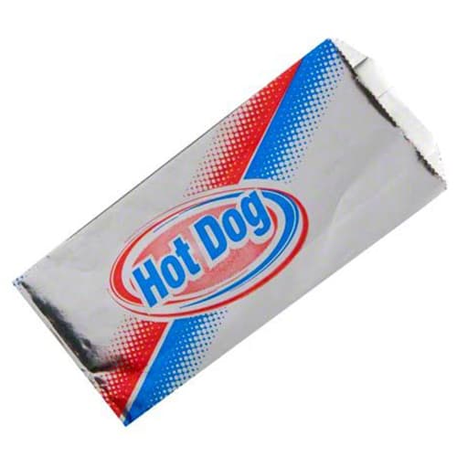 Brown Paper Goods Printed Hot Dog Foil Bag - Image 1