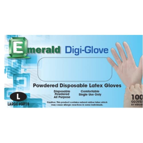 Emerald Digi-Glove Large Powdered Latex Glove - Image 1