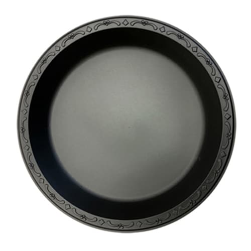 9" Round MFPP Plate, Black - Image 1
