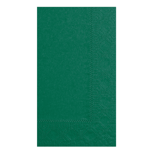 15" x 17" 2-Ply Hunter Green Dinner Napkin (7.5" x 4.25" Folded) - Image 1