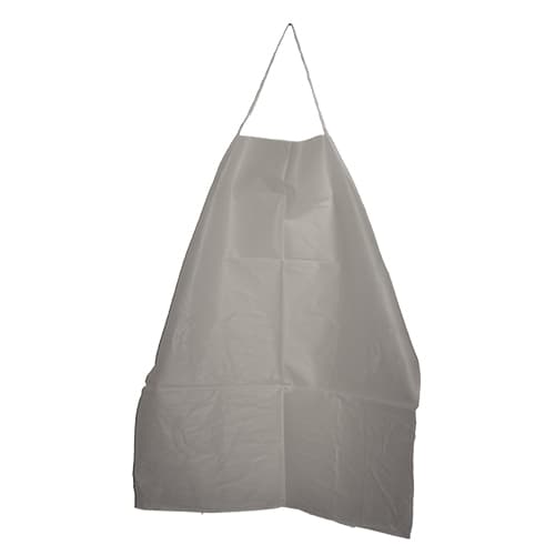 Shore Guard Disposable White Poly Apron - 34L" x 28W"