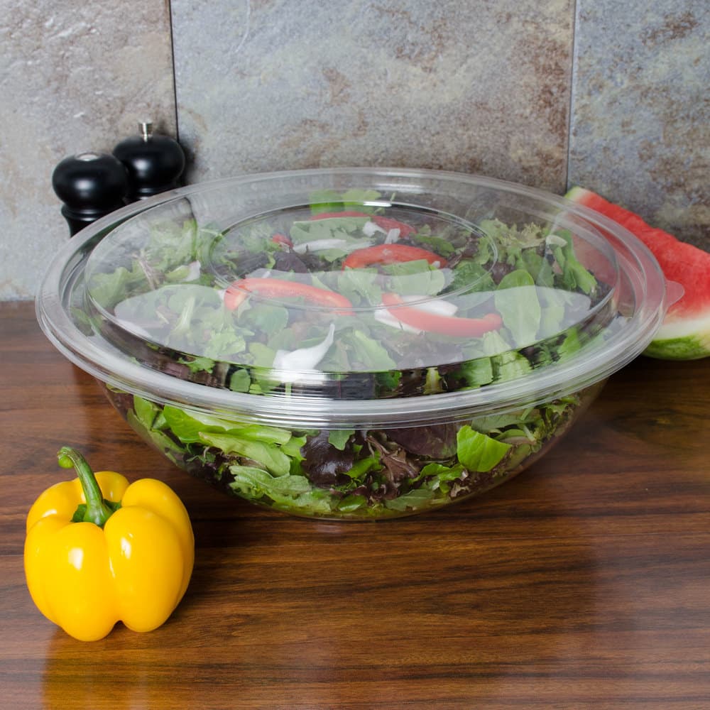 Flat PET Lid - fits 320 oz Round PET Bowl - Image 1