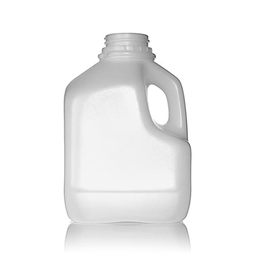 Kols 32oz Natural Plastic Bottle HDPE Squat Dairy Square With 38-400 TE Neck Finish - Image 1
