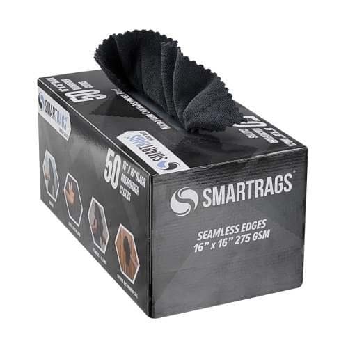 SmartRagsXL Microfiber 45 Gram 16" x 16" Black - Image 1