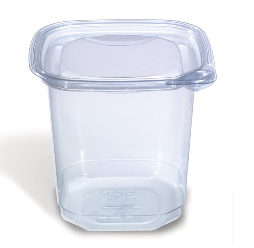 Placon Evolutions® 24 oz Clear Tamper-Evident Square Deli Base - Image 1