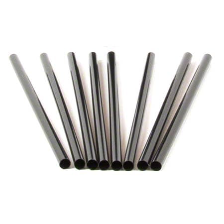 Cell-O-Core 5.75" Giant Black Unwrapped Plastic Straw - Image 1