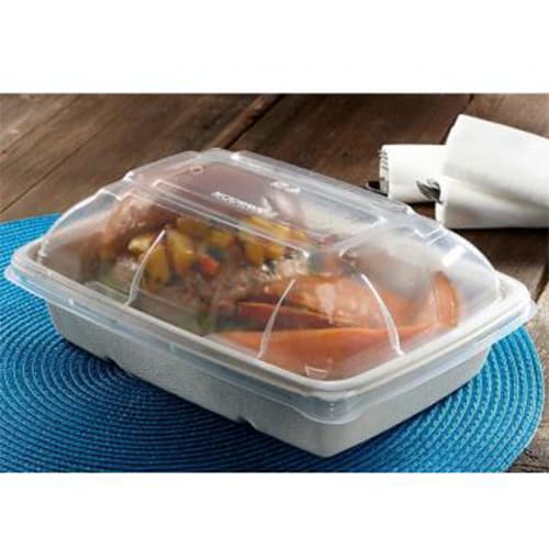 Clear Dome PP Lid - fits 9x6 Sabert Containers - Image 1