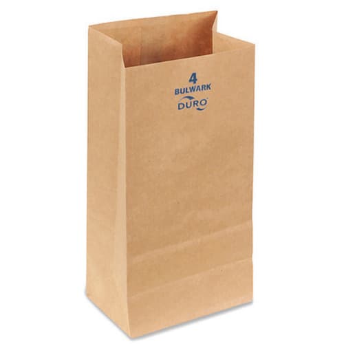 Duro Bulwark 4 lb. Extra Heavy Duty Brown Bag - Image 1