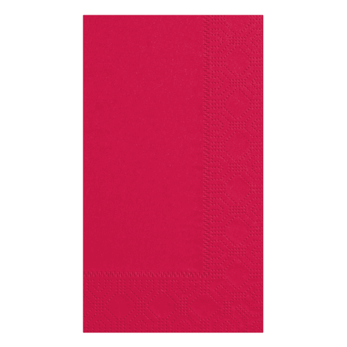 Hoffmaster 15" x 17" Regal Embossed 2-Ply Red Dinner Napkins - Image 1