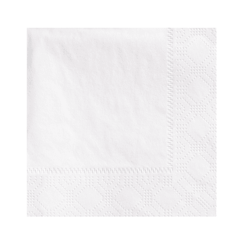 4.75" 2-Ply Beverage Napkin, White - Image 1