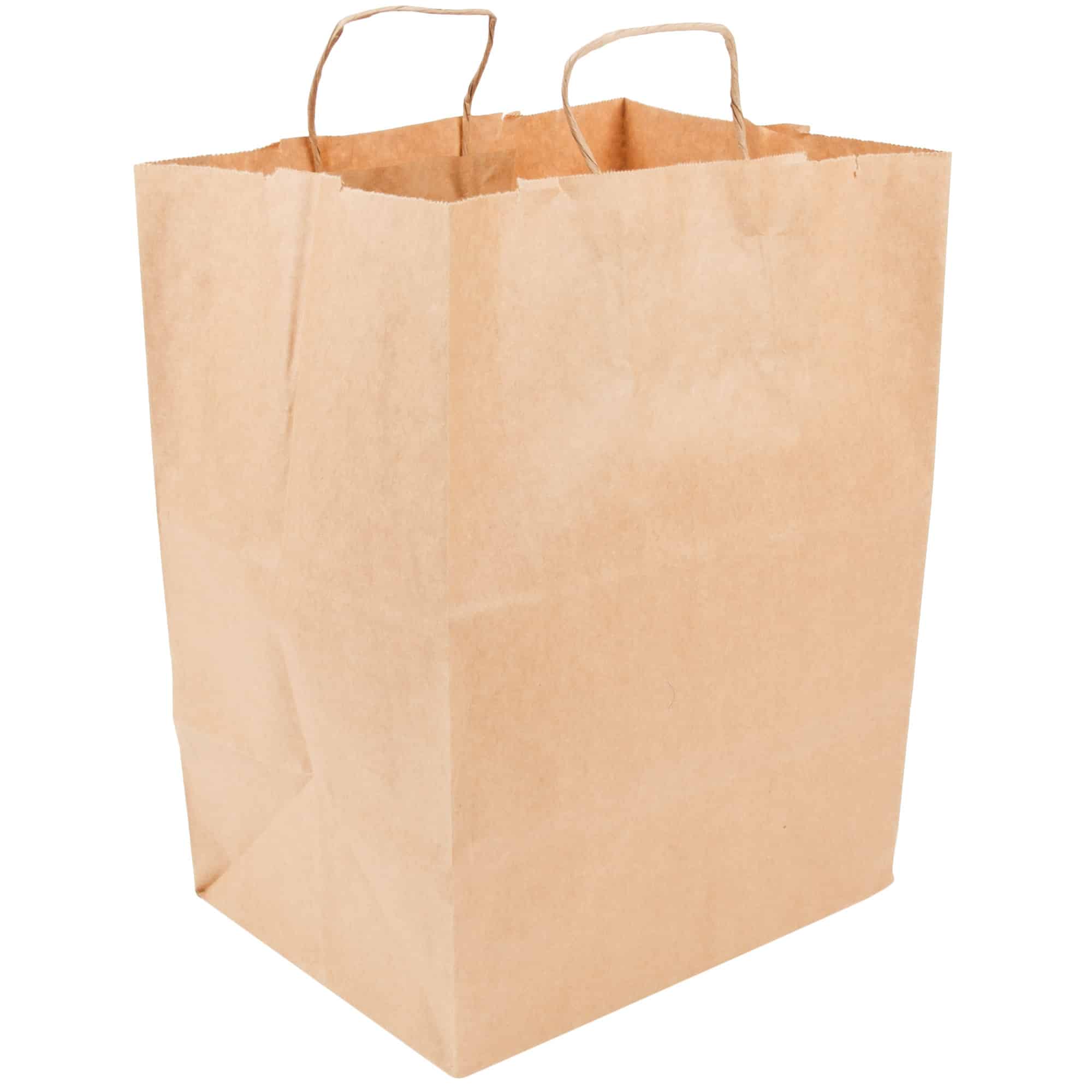 12" x 9" x 15" Kraft Paper Bag with Handles - Image 1
