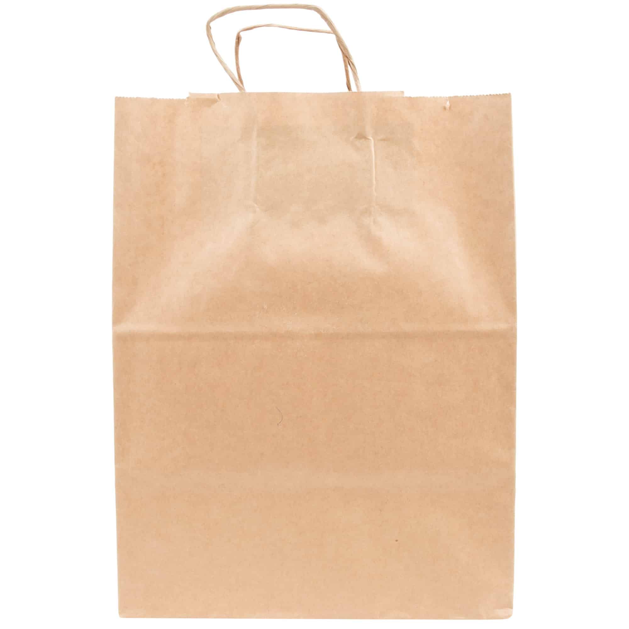 12" x 9" x 15" Kraft Paper Bag with Handles