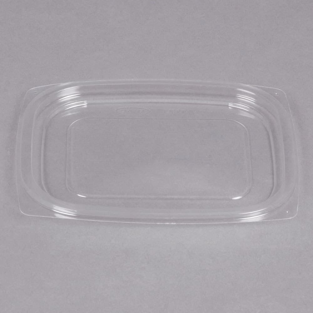 Dart ClearPac 8, 12, 16 oz. Clear Rectangular Plastic Lid