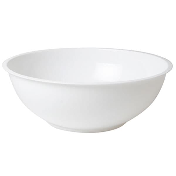 Fineline HPB16320PP.WH ReForm 320 oz. White High Profile Plastic Catering Bowl - Image 1