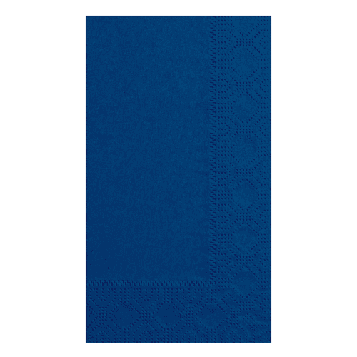 15" x 17" 2-Ply Navy Blue Dinner Napkin (7.5" x 4.25" Folded) - Image 1