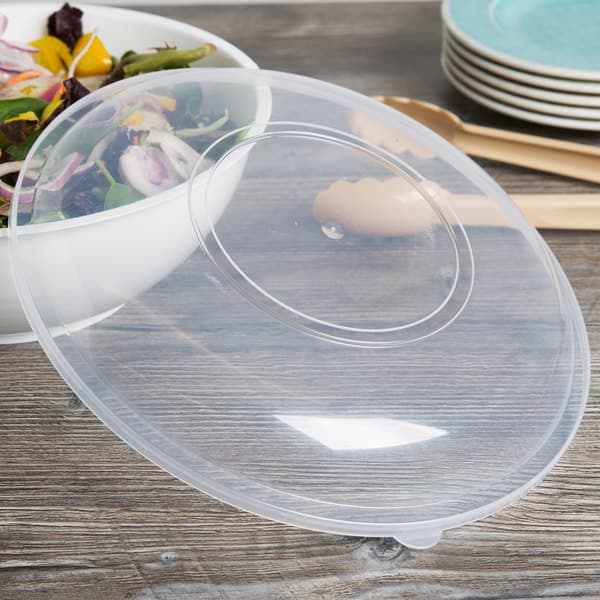 Fineline HC1212.L ReForm 12" Clear High Dome Plastic Catering Bowl Lid - Image 1