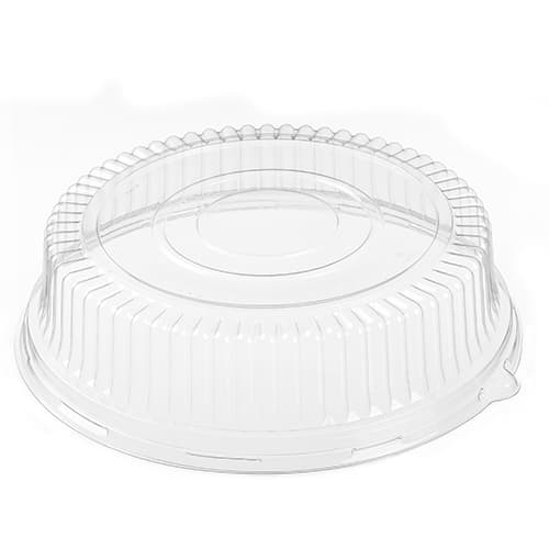 Polar Pak 16" Ebony® Catering Tray 4" Clear PET Dome Lid - Image 1