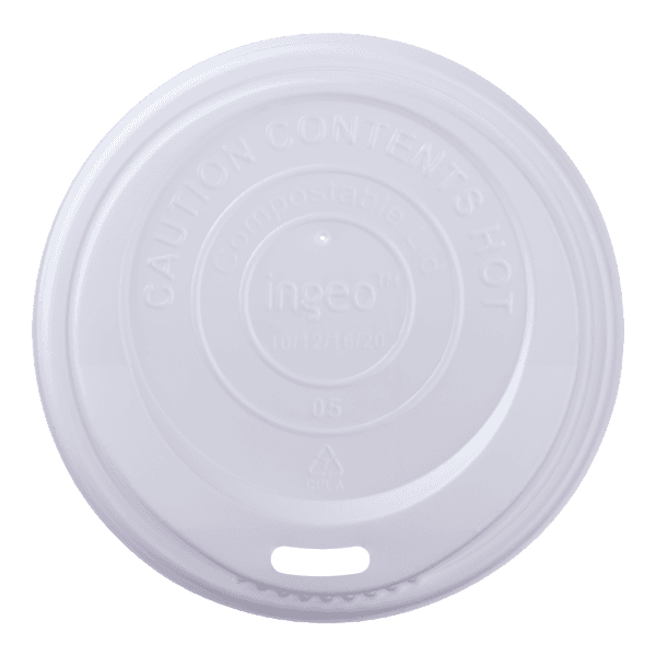 LID PLA – 10-20 oz Hot Cups, White
