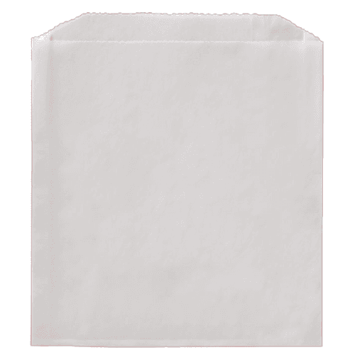 6.5" x 6" x 0.75" Grease Resistant White Bakery Bag - Image 1