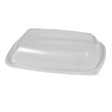 Clear High Dome Lid for 46 oz Rectangle Container - Image 1