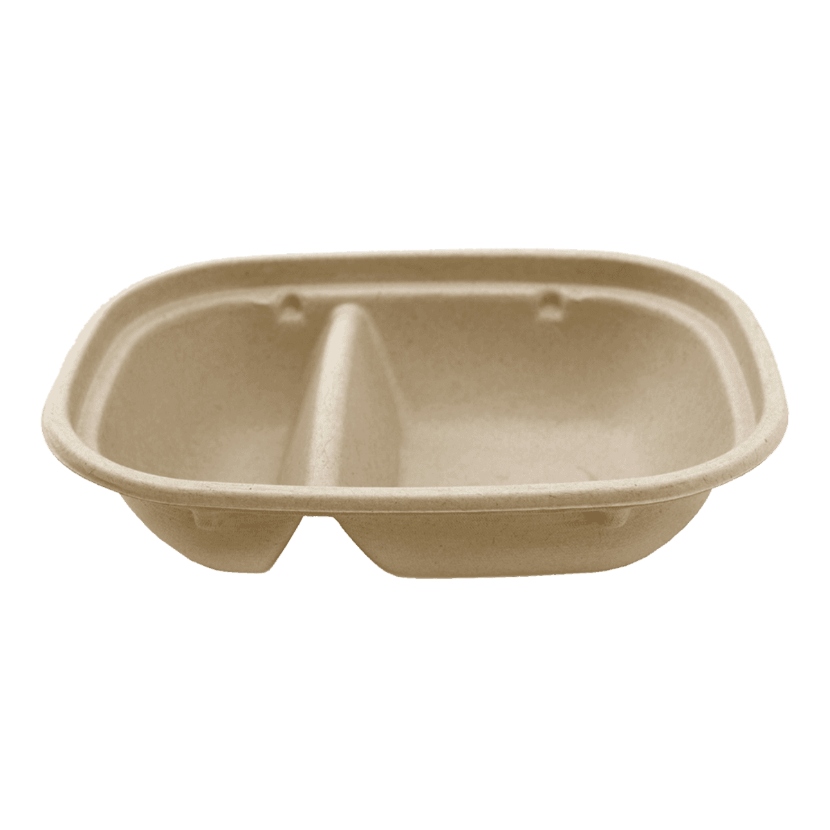 24 oz Fiber Food Container, 2-Compartment - Image 1