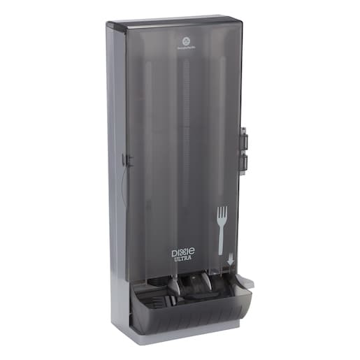 Dixie Ultra® Smartstock® Series-O Classic Gray Fork Dispenser - Image 1