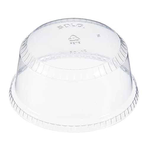 Solo® SoloServe® PET Dome Lid For 12 oz. Sundae Cup - Clear